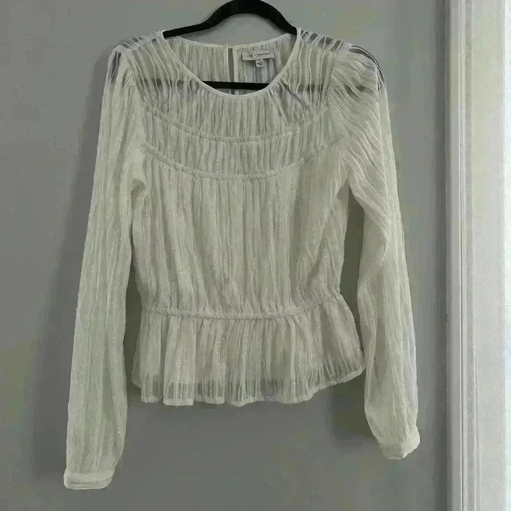 Lost + Wander enchanted glow top white